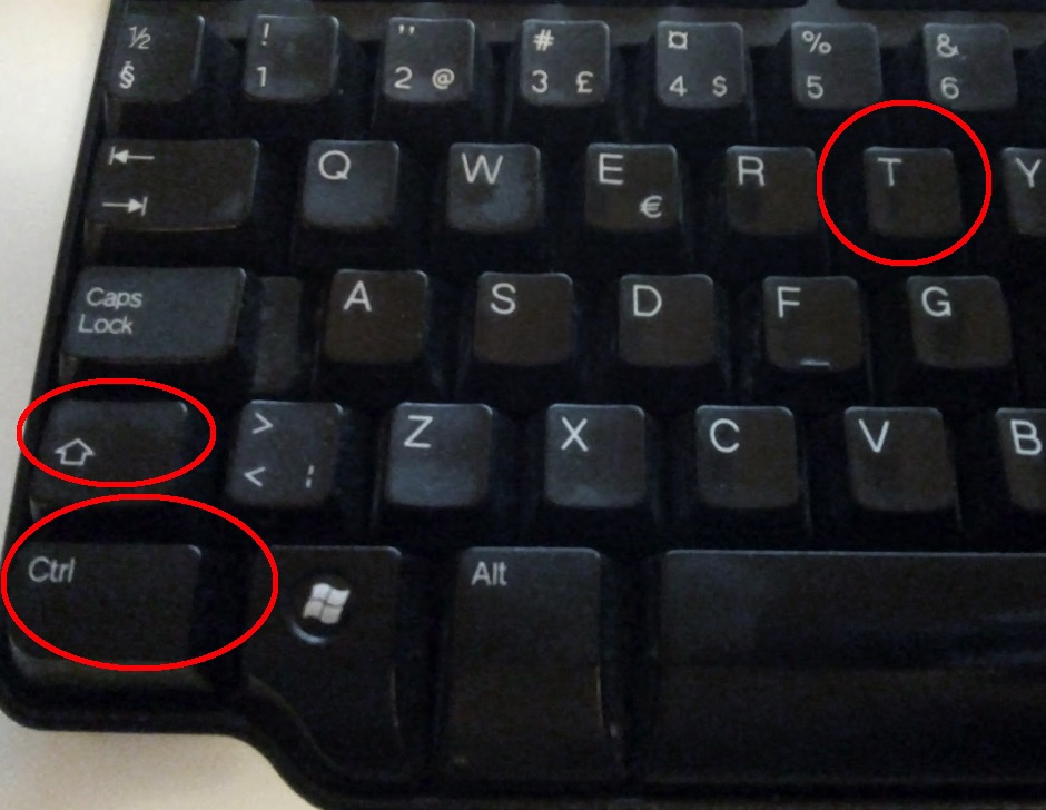 Restore tabs in a browser on PC.