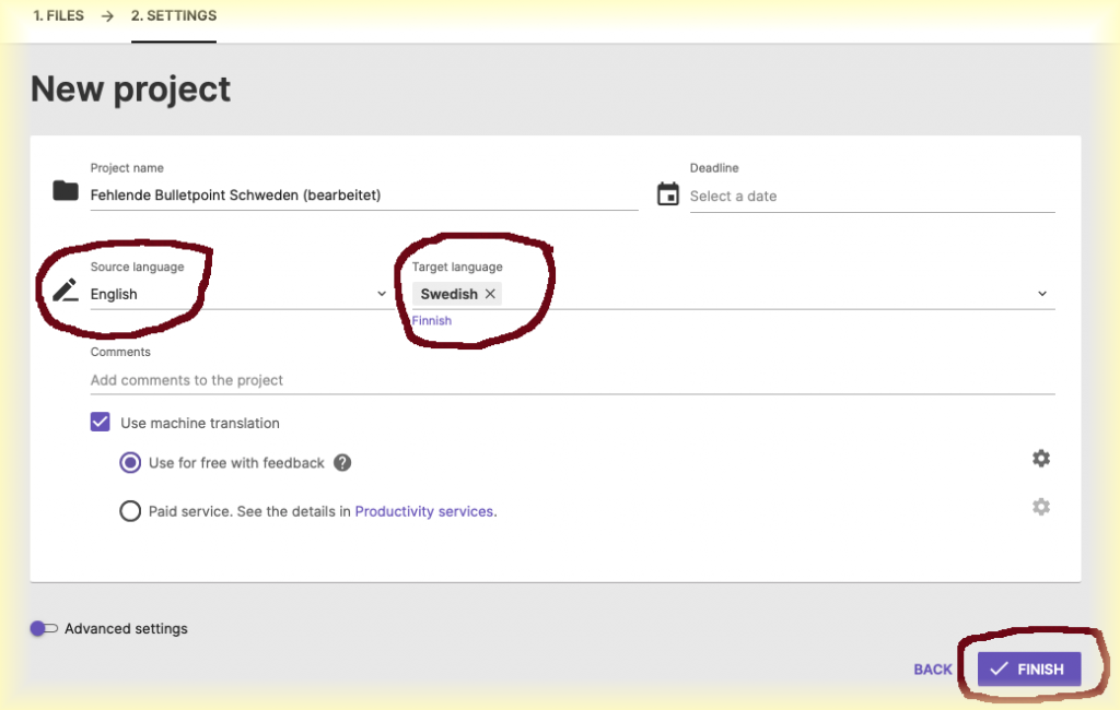 Create a word count project